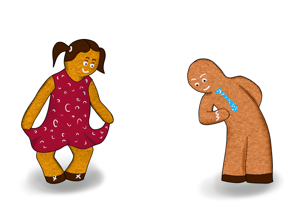 two gingerbread cookies